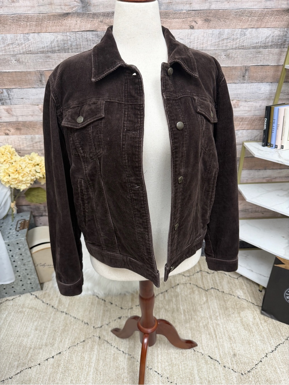 Chaps Dark Brown Corduroy Jacket XL